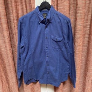 J Crew Mens Cotton + Cashmere Button Down Shirt, Size Medium, Color Blue